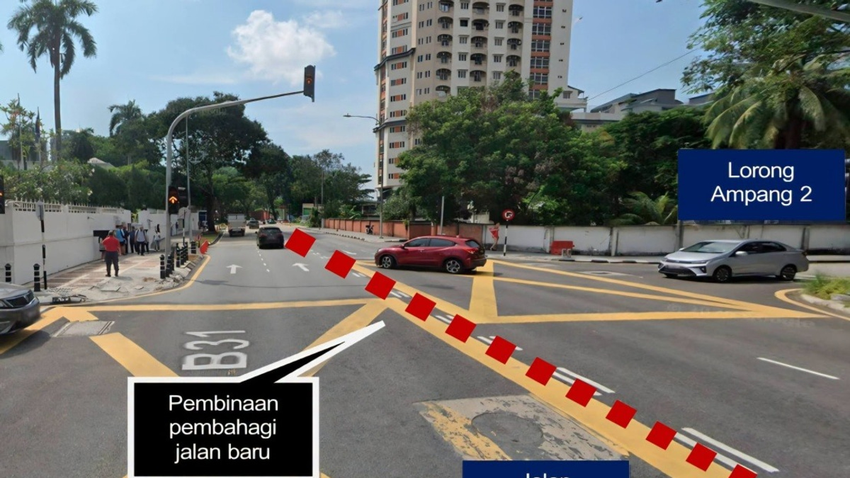 Two Jalan Ampang Traffic Lights Closed Permanently For Major Road Upgrade