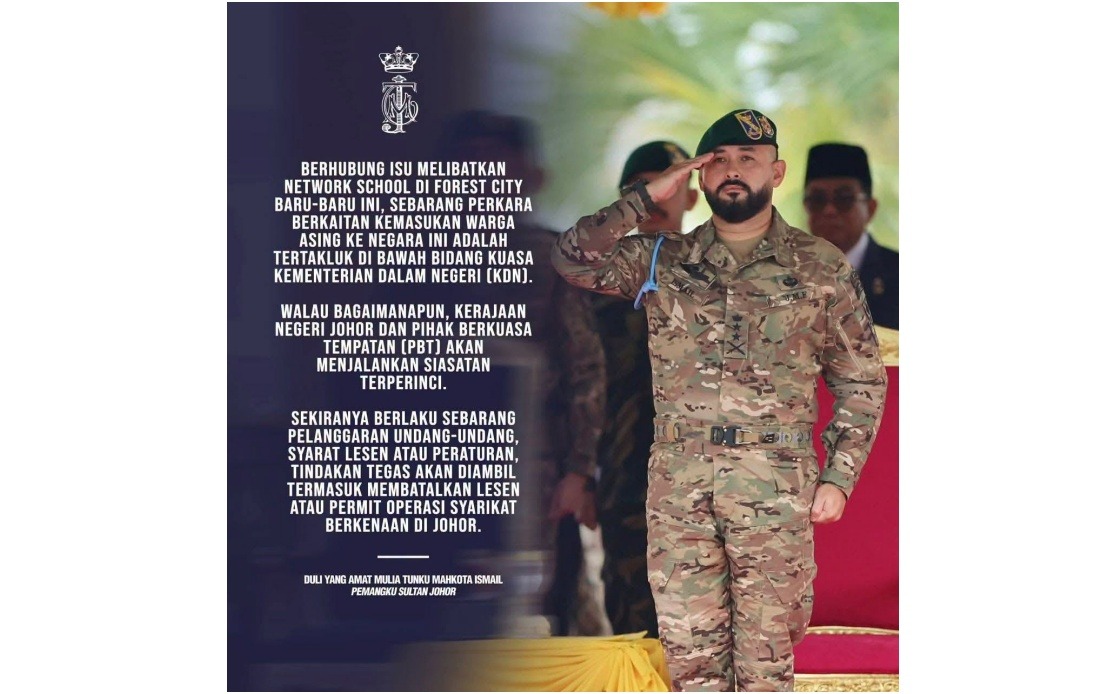 Johor Ready to Revoke Network School License Over Law Breaches, Says Tunku Mahkota Ismail