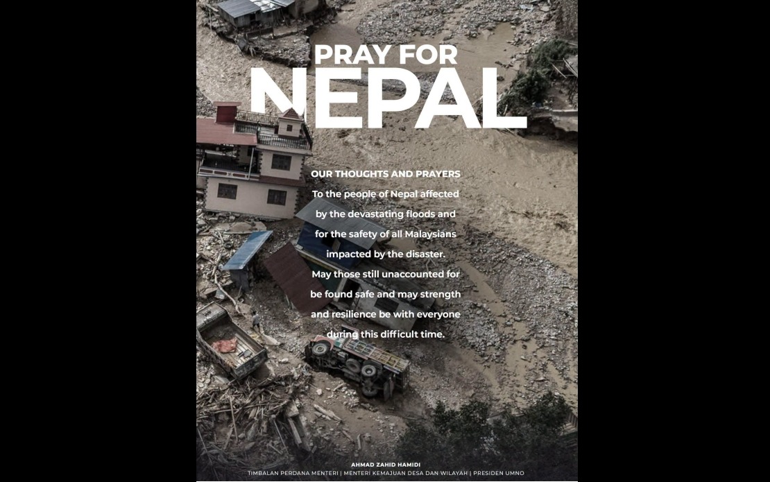 Ahmad Zahid Appeals for Safety of Malaysians Caught in Nepal Floods Disaster