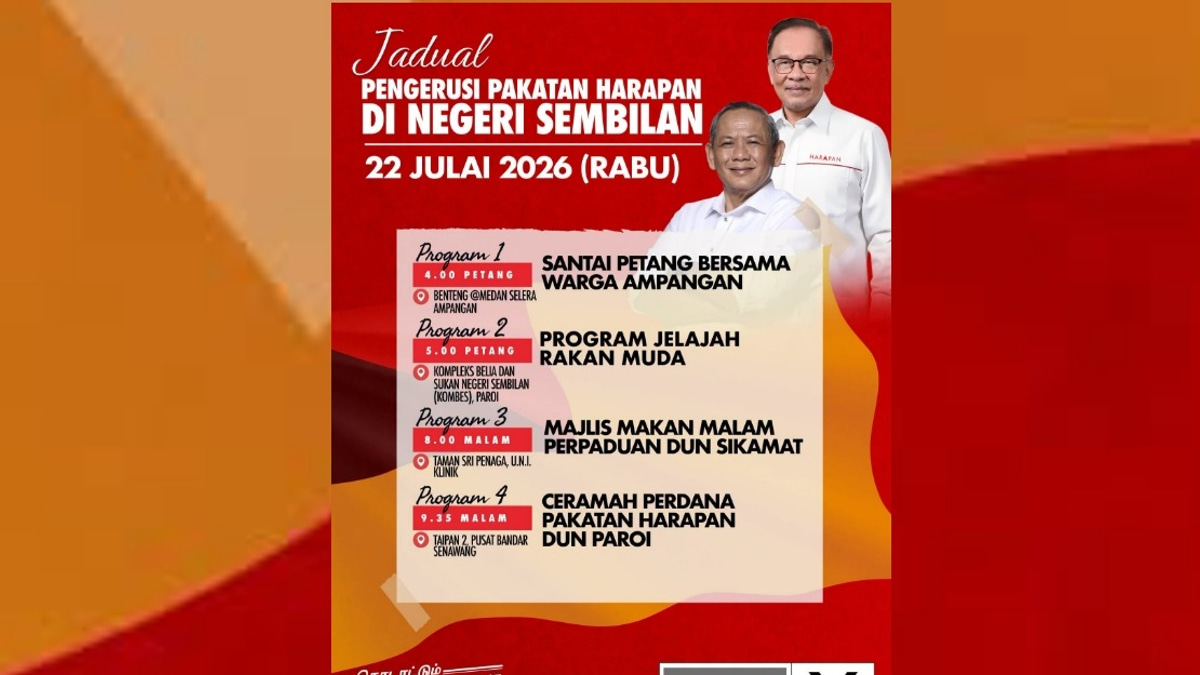 Anwar To Campaign At Four Locations In Negeri Sembilan Tomorrow