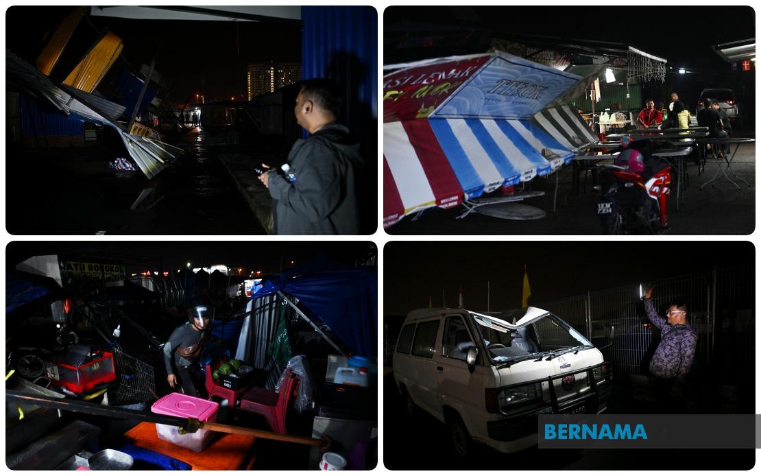 Violent Storm Wreaks Havoc on Kuching Night Market, Forcing Closure and Heavy Vendor Losses