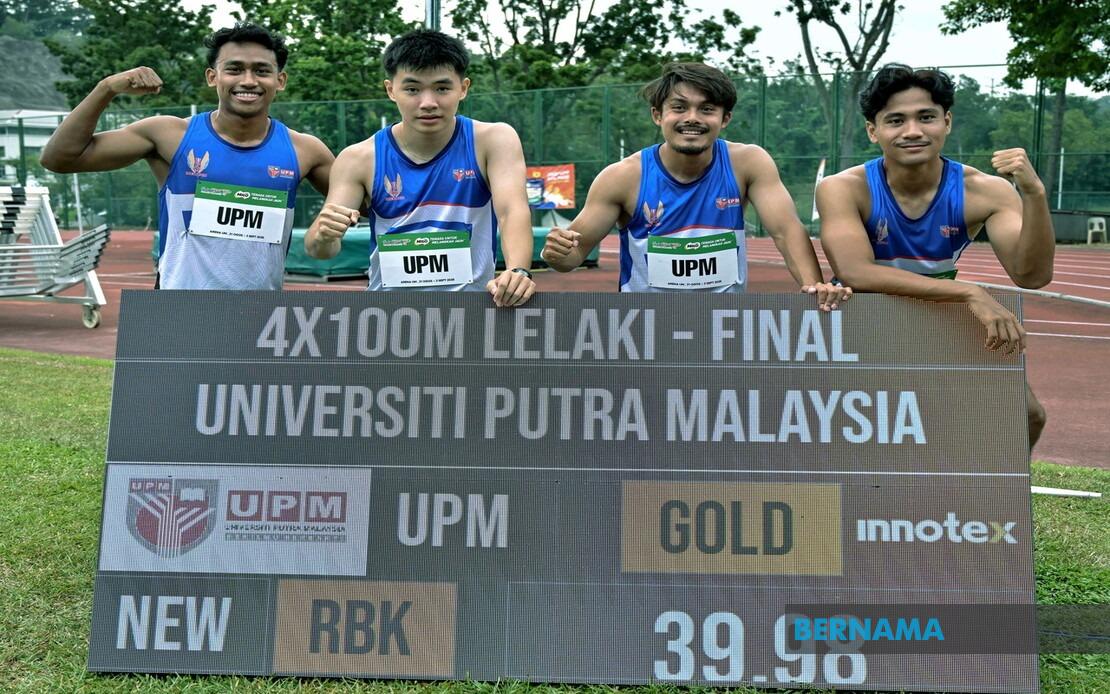 Aliff Iman Leads UPM to Historic 4x100m Victory, Breaking SUKIPT Record