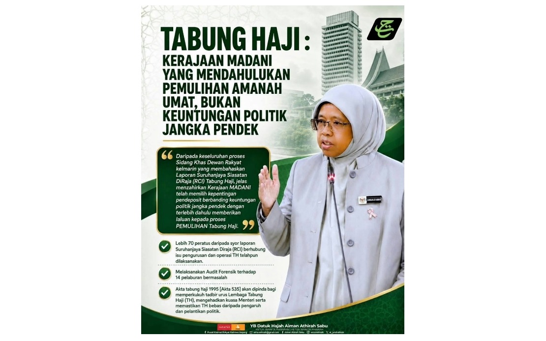Government Prioritises Tabung Haji Depositors Over Political Expediency, Says Deputy Minister