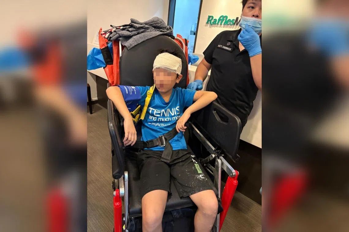 Young boy hospitalized after signboard collapse at Singapore foodcourt