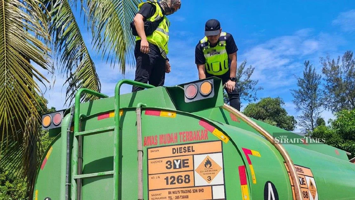 Illegal Diesel Operation Shut Down in Miri; 15,000 Litres Seized and Four Arrested