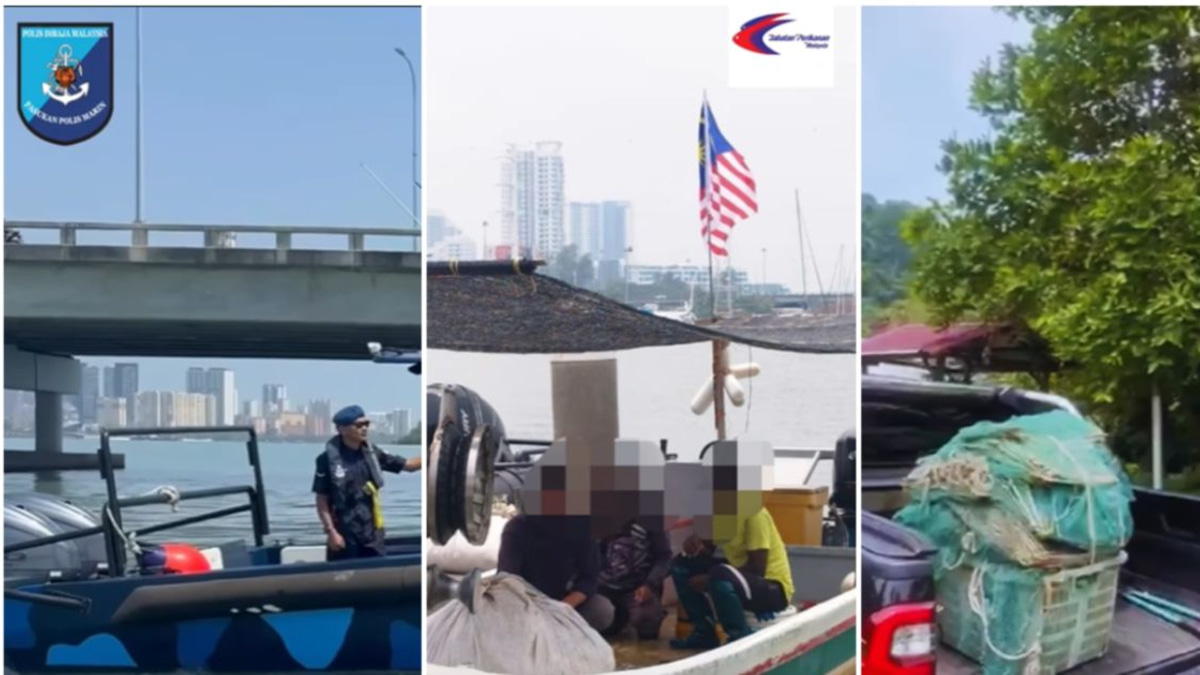 Three arrested as Penang authorities seize RM75,360 in illegal fishing equipment