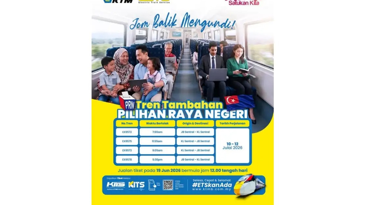 KTMB Lays On Extra ETS Services As Johor Voters Head Home for State Election