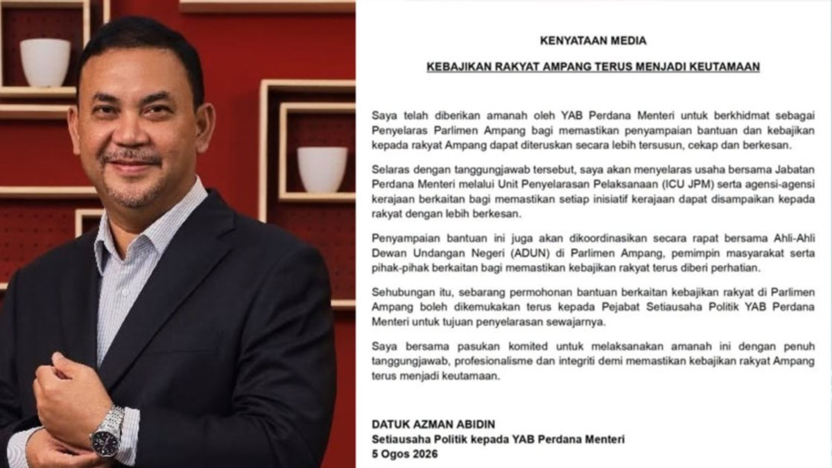 PM's Aide Takes Ampang Coordinator Role as PKR MP Loses Fund Access