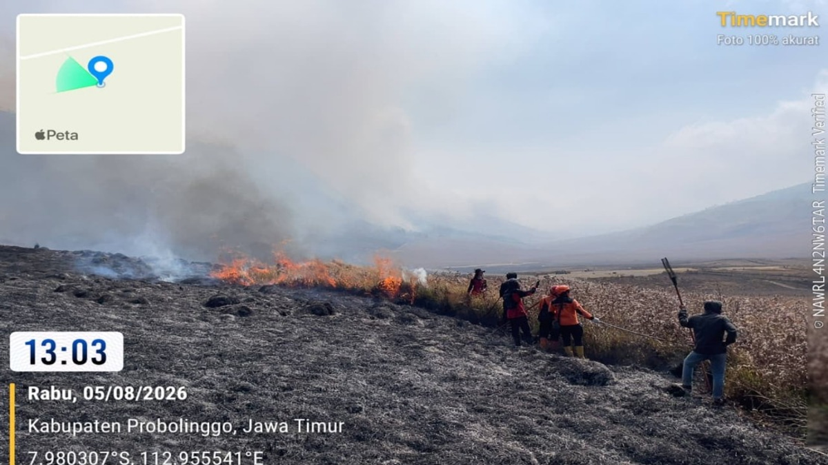 Indonesia Mobilises Helicopters As Mount Bromo Wildfire Engulfs 60 Hectares