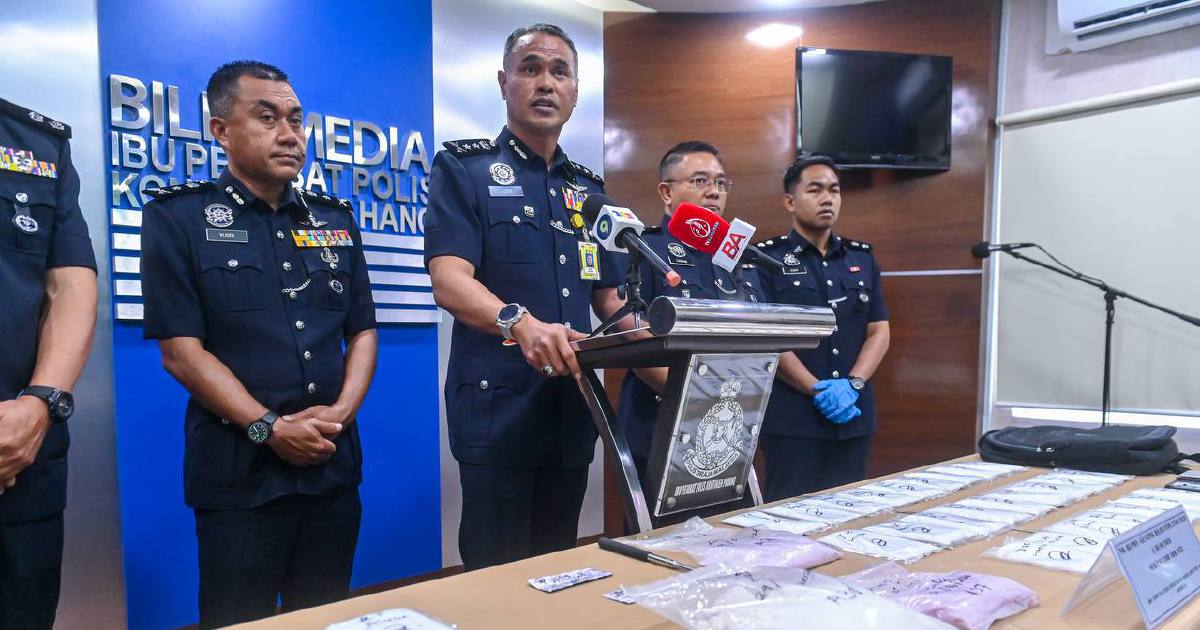 Thai woman and partner nabbed with RM728,000 worth of drugs in Bentong raid