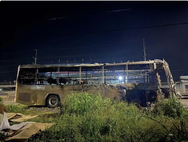 Seven dead as sleeper bus fire tears through vehicle on Vietnam highway