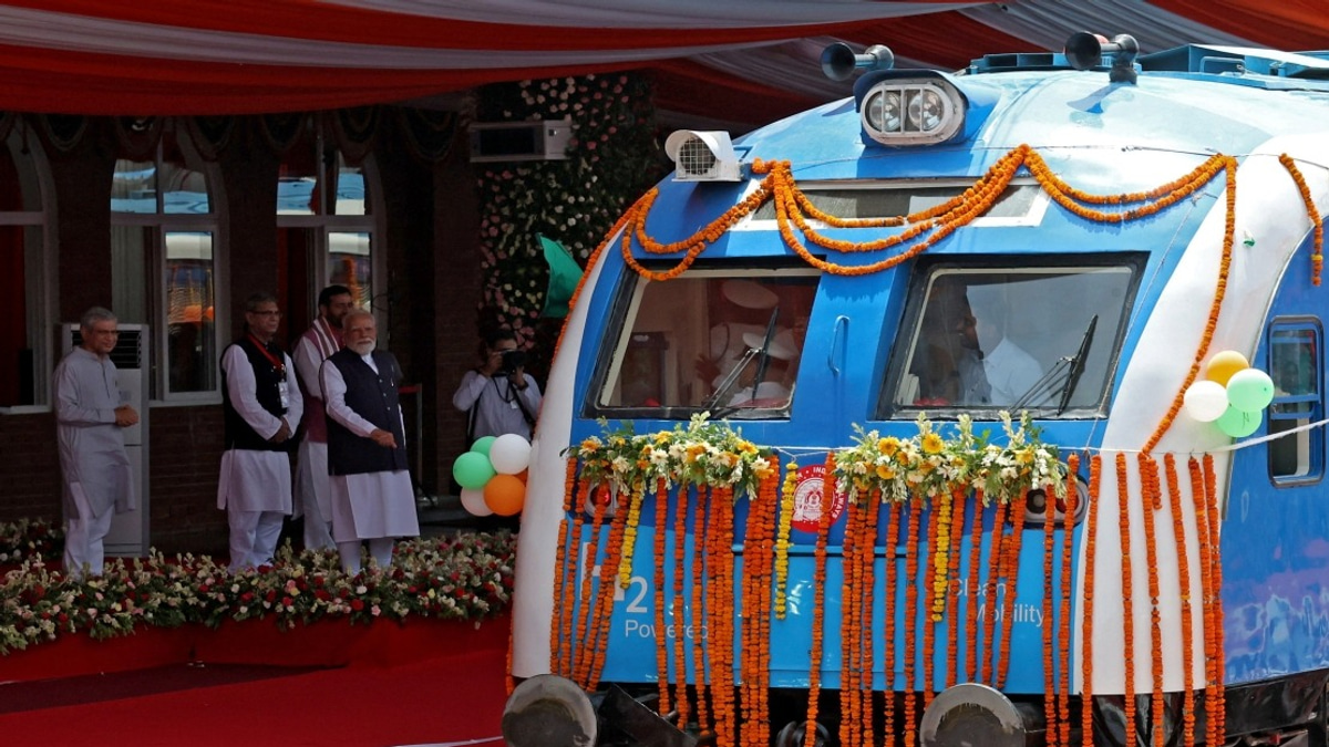 India Launches First Hydrogen-Powered Train as Modi Flags Off Green Rail Initiative