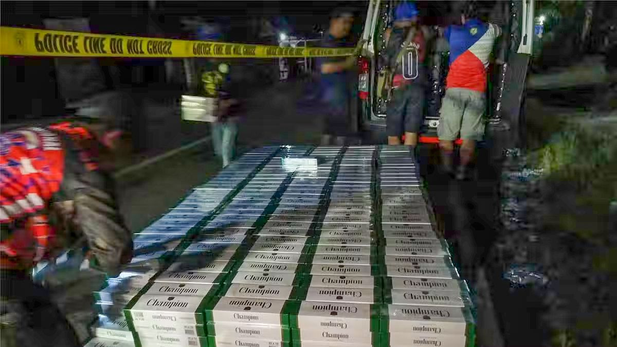 Philippine Policeman and Businessman Arrested with P1.9 Million in Smuggled Cigarettes