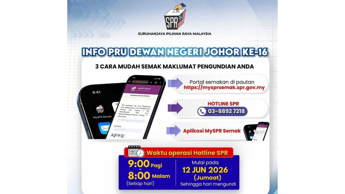 Johor Election Commission Urges Voters to Verify Poll Details Before Saturday's Vote