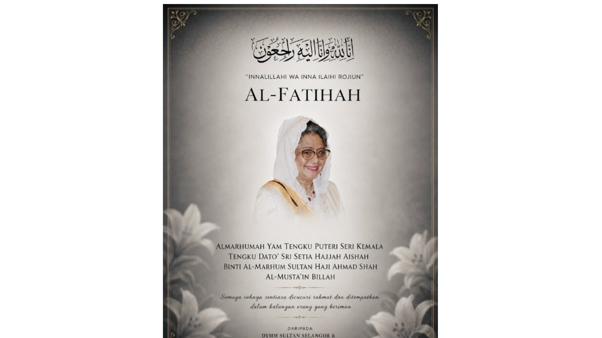 Selangor Royalty Extend Sympathies Over Pahang Sultan's Sister's Passing