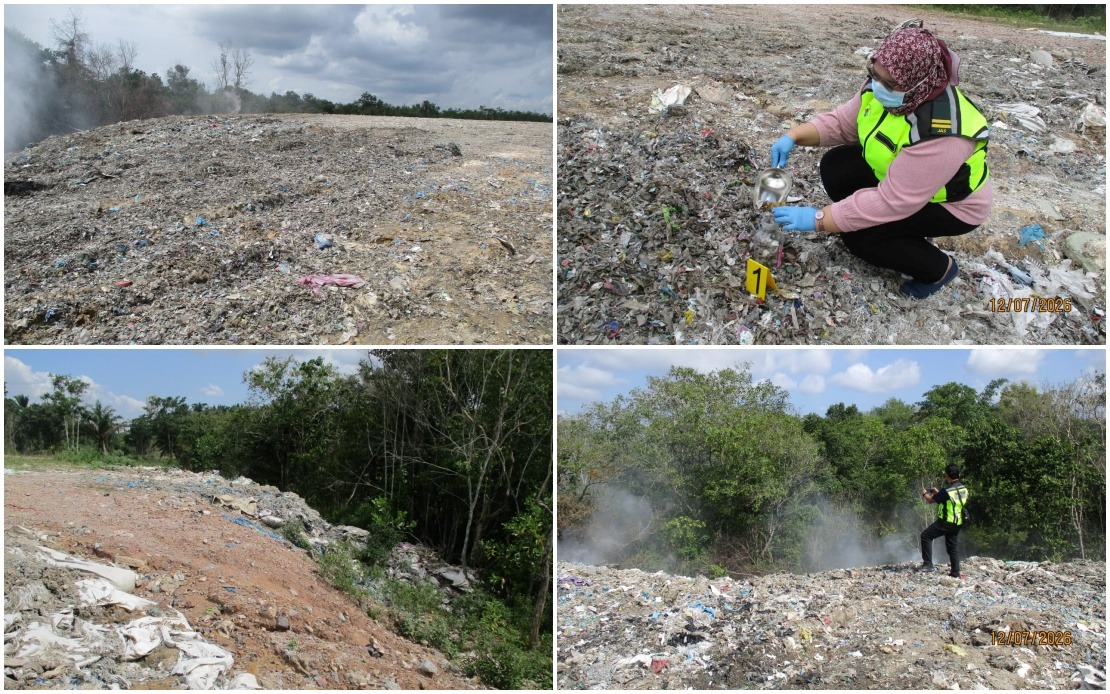 Kedah Environmental Authorities Shut Down Illegal Waste Dump and Open Burning Site in Bukit Banyan