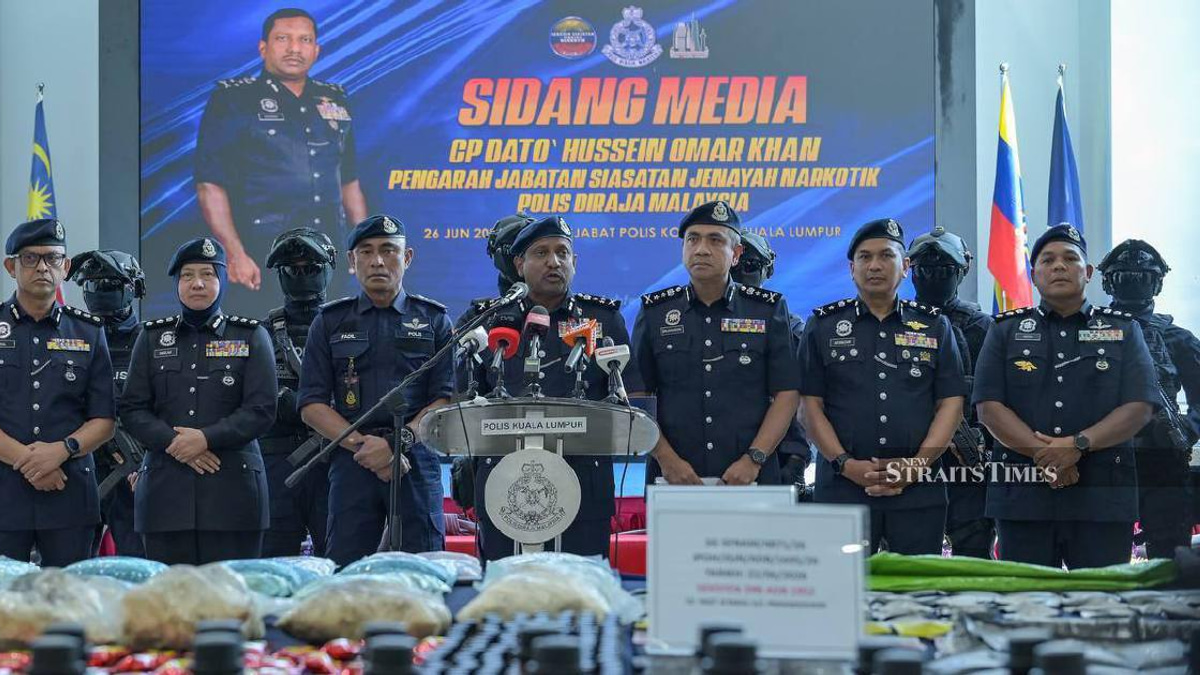 Police bust major drug trafficking ring in Cheras, seizing RM135.63 million worth of narcotics