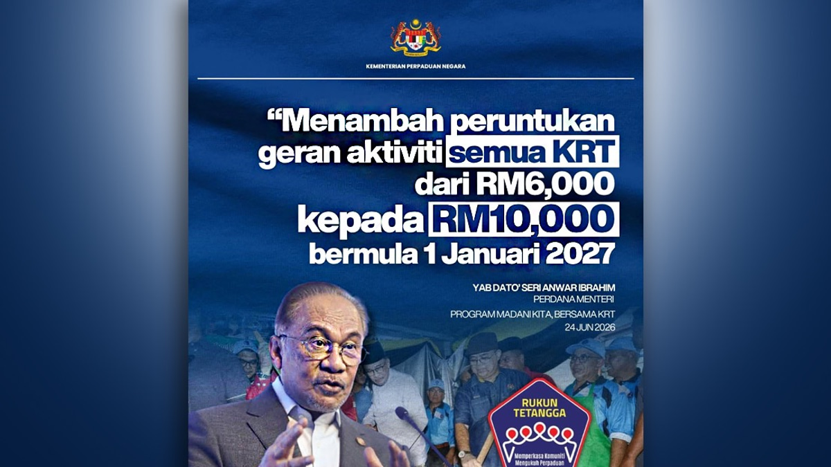 Government Boosts KRT Funding to RM10,000 Annually, Benefiting 8,615 Neighbourhood Watch Groups