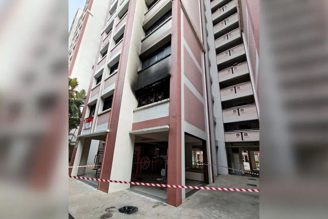 Elderly Man Hospitalized After Fire in Singapore HDB Block; Neighbor's Quick Action Prevents Greater Harm