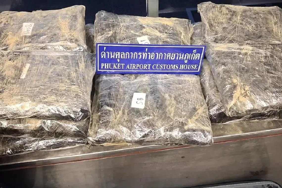 Two women arrested at Phuket airport with 32kg of cannabis