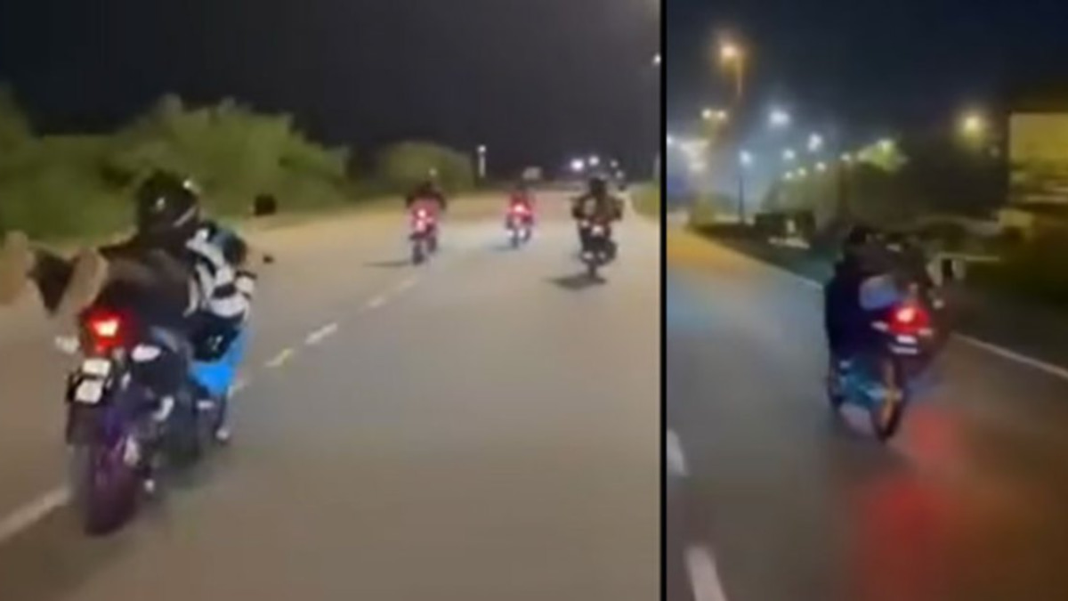 Three teenage girls arrested for dangerous 'Superman' motorcycle stunts on Kuantan bypass