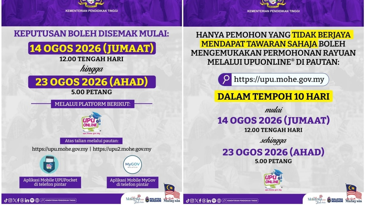 Public University Admission Results for STPM Graduates Released on August 14
