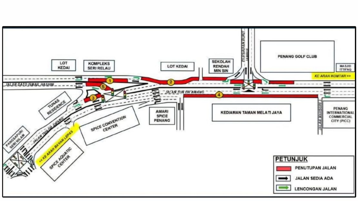 Penang's Mutiara Line LRT Project to Close Multiple Road Lanes Through October