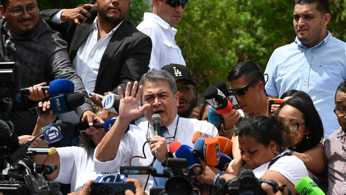 Honduran ex-president Hernandez granted freedom during corruption proceedings despite Trump pardon