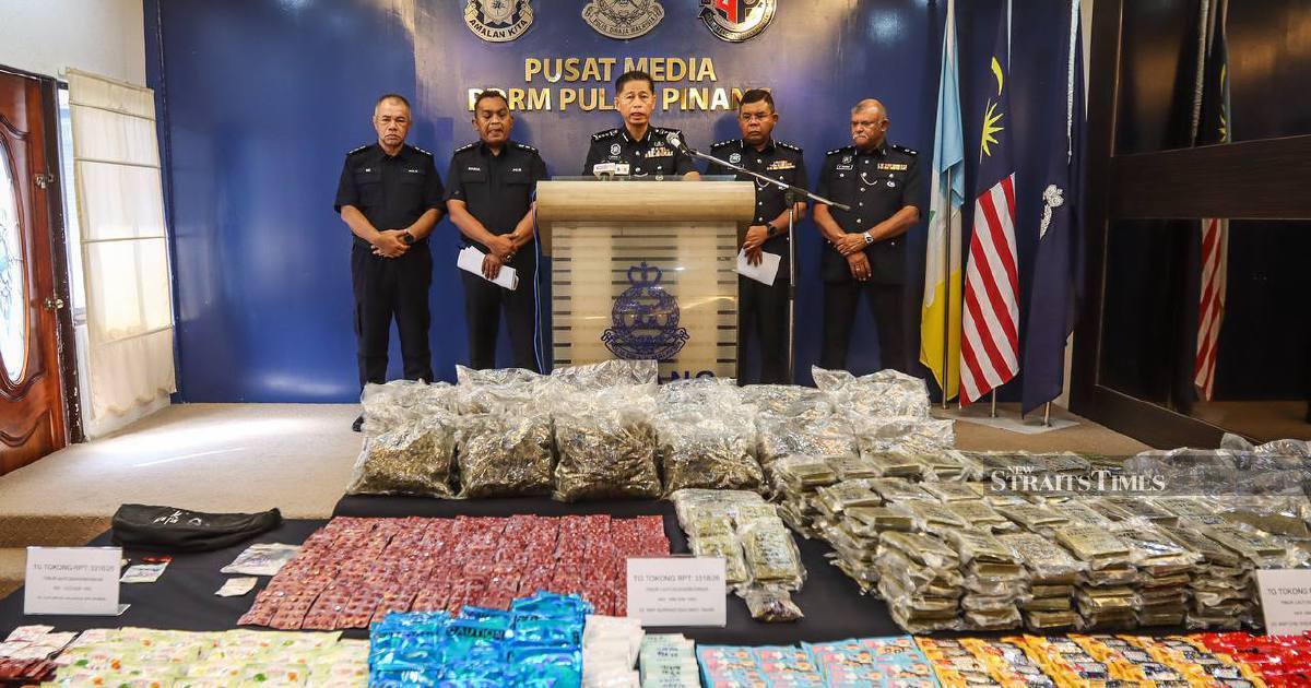 Penang Police Dismantle Three Drug Networks in Major Crackdown, Seize RM3.2 Million in Contraband