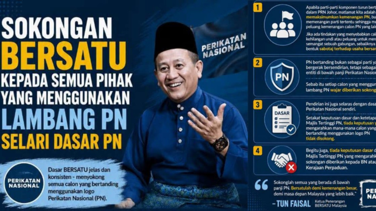 Bersatu Accuses Defecting Members of Sabotaging PN's Johor Campaign