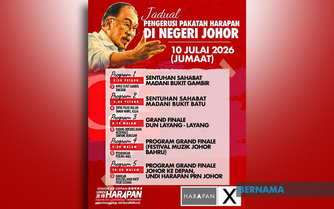 Anwar Launches Final Campaign Sprint Across Five Johor Constituencies Before Voting Day
