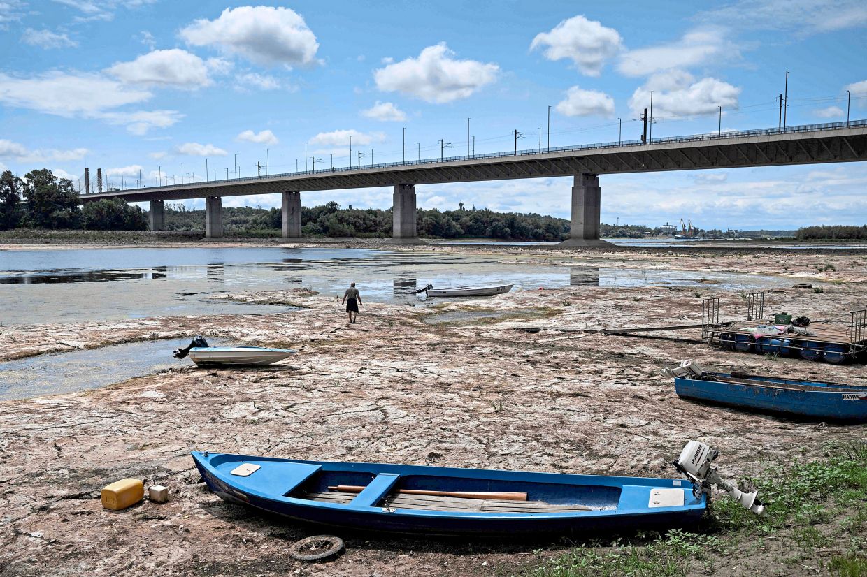 Europe's Danube hits record lows as drought grips the continent, disrupting shipping and power generation