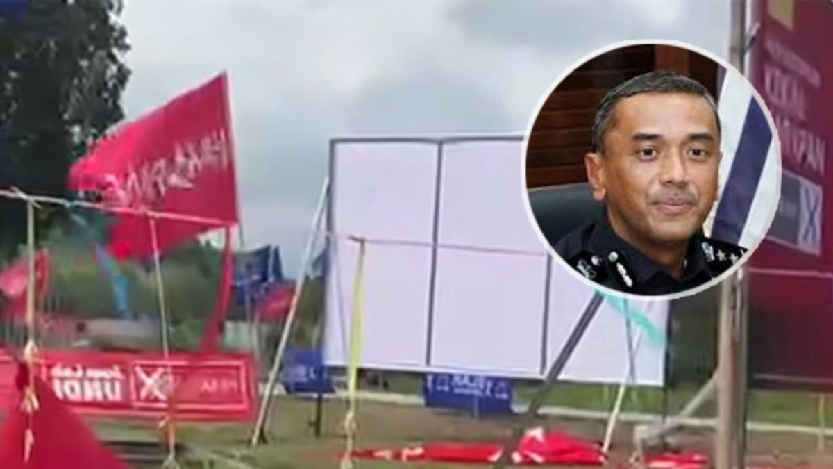 First Election-Related Arrest in Negri Sembilan: Man Detained for Damaging Campaign Flags