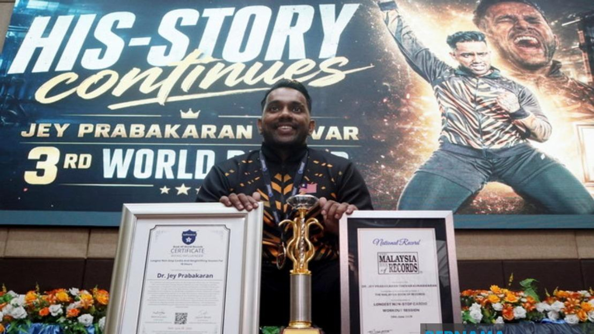 Dr Kjey Sets Third World Record in 18-Hour Fitness Challenge, Dedicates Achievement to Late Father