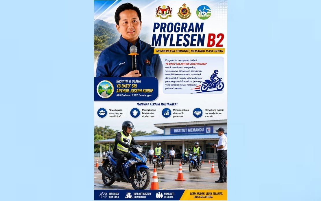 MyLesen B2 Mobile Licensing Programme Returns to Pensiangan, Expanding Access for Rural Motorcyclists