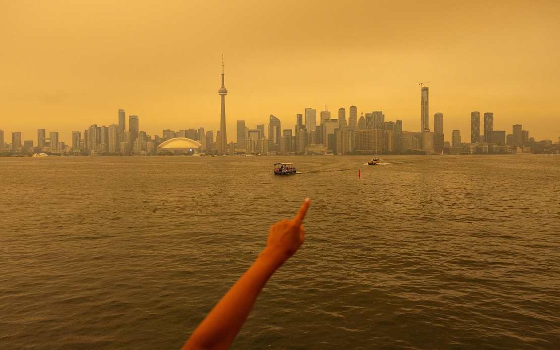 Ontario Wildfires Blanket Canada's Major Cities in Hazardous Smoke