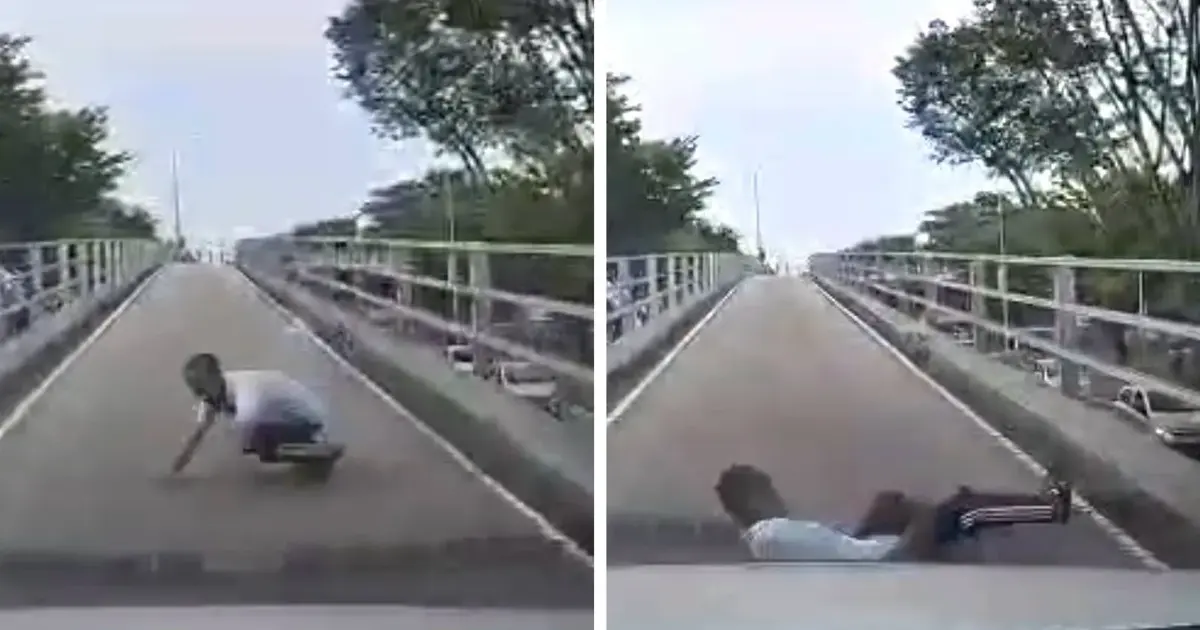 Myanmar National Who Fell from Batu Lanchang Flyover Had Prior Run-ins with Law, Police Reveal