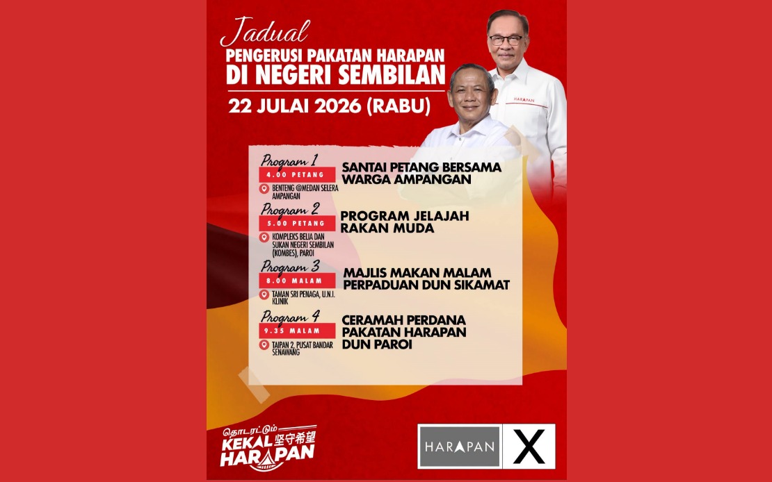 Anwar Launches Intensive Negeri Sembilan Campaign Push as PH Bids to Retain State