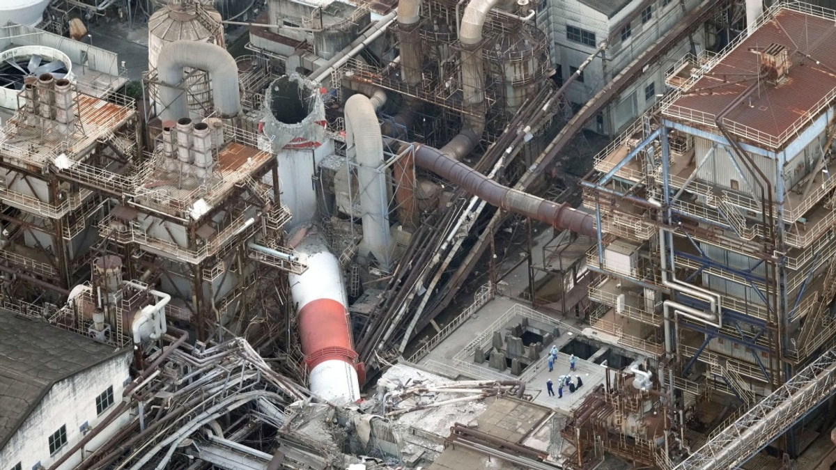 Smokestack Collapse at Kumamoto Paper Plant Leaves Multiple Missing After Earthquake
