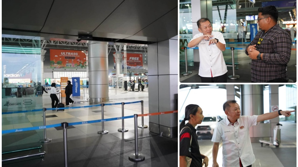 Driver Injured as SUV Crashes into KKIA Departure Hall Glass Entrance